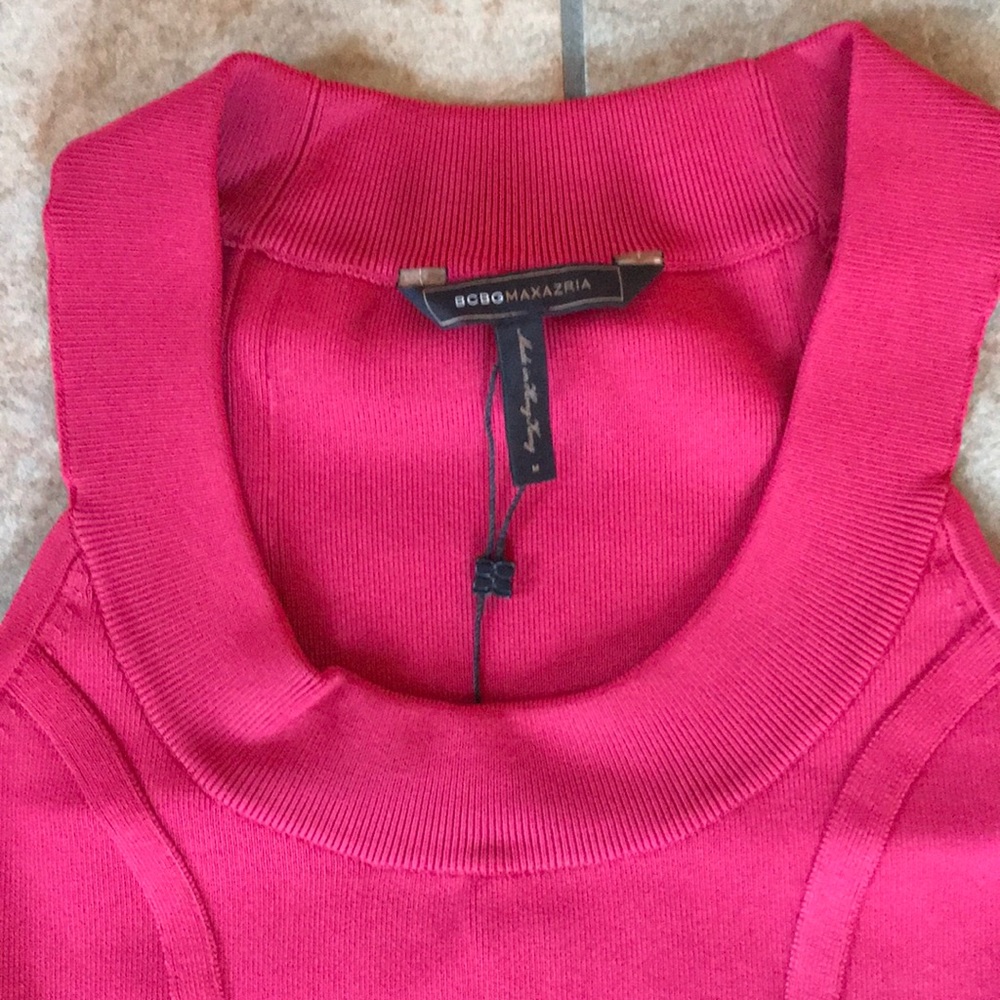 New BCBG MAXAZRIA Fitted Ruby Bodycon Knit Dress - Picture 4 of 8